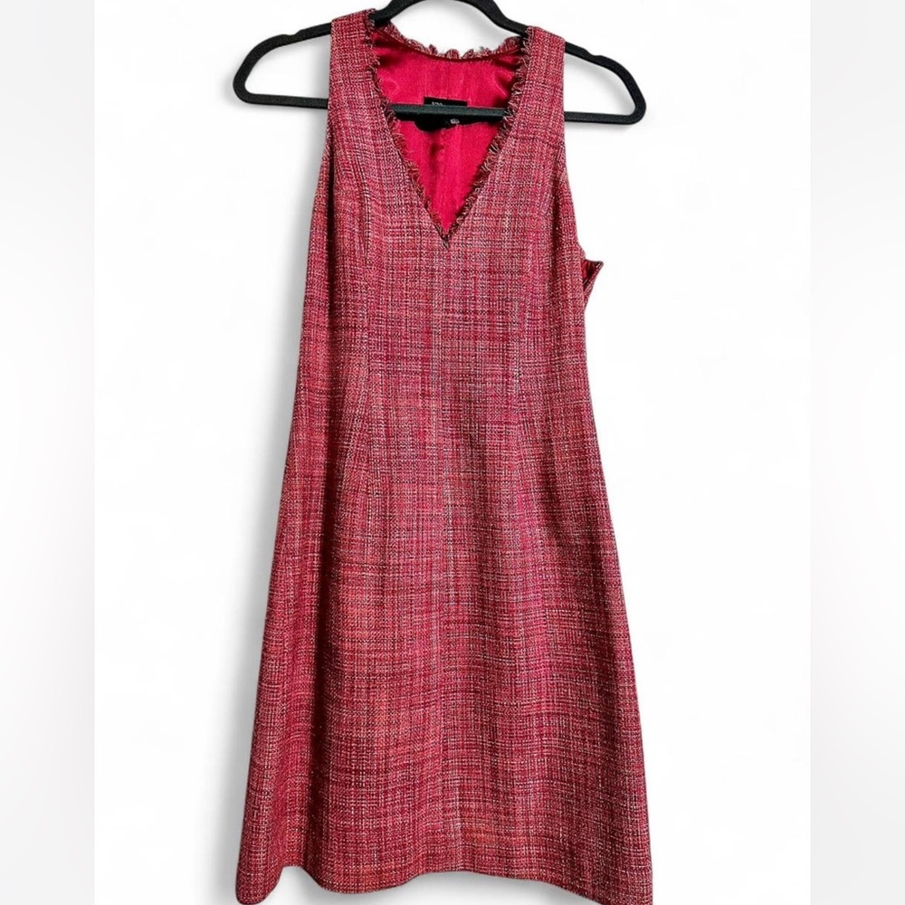 BCBGMaxAzria Textured Pink Mini Dress